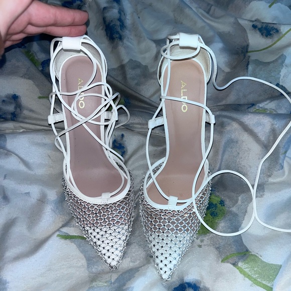 ALDO SPARKLE POINTED TOE HEELS - Picture 3 of 6